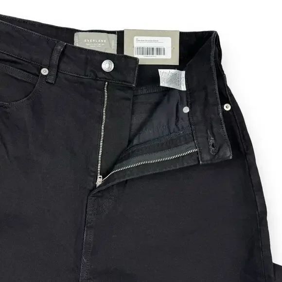 Everlane Womens The Curvy Way High Straight Leg Jean Size 29 Black